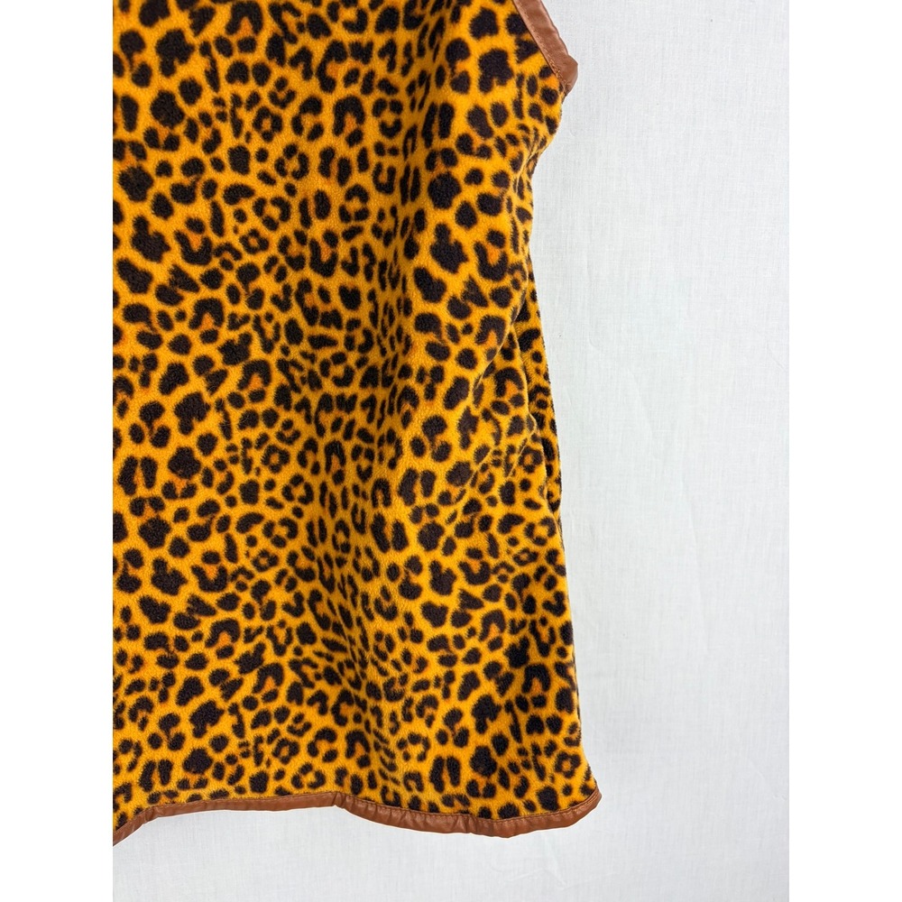 Simply Southern Womens Leopard Print Fleece Open Front Drape Vest Brown Small - Picture 12 of 12